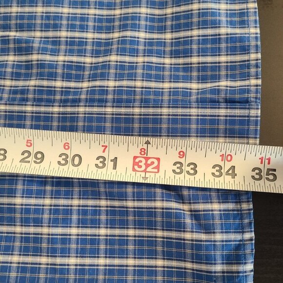Ariat Pro Series Iverness Performance Snap Shirt Blue PIaid Western L Long Sleev - Picture 5 of 7